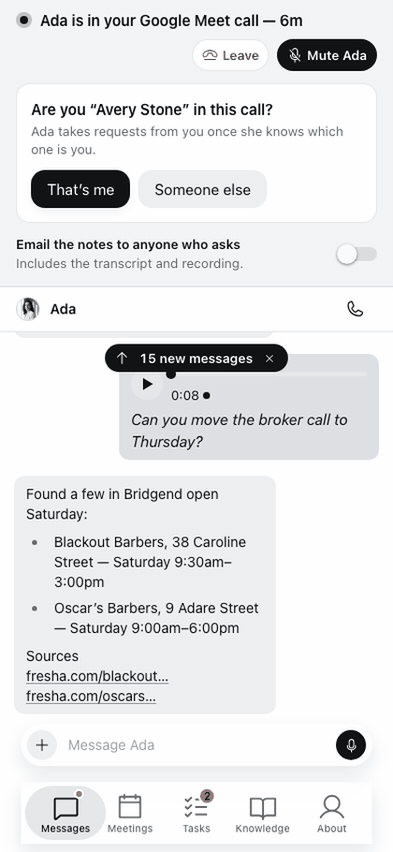 A meeting's switch to email the notes to anyone who asks, turned on during a call